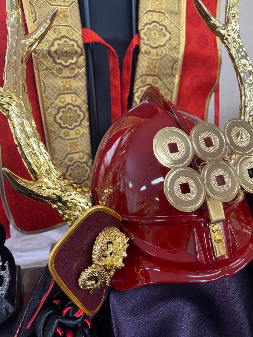 五月人形　眞田陣羽織収納　兜25号