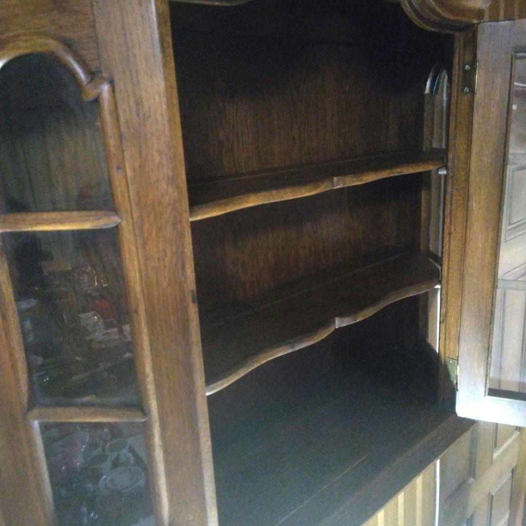 アンティーク風　 3面ガラス 　壁掛け飾り棚