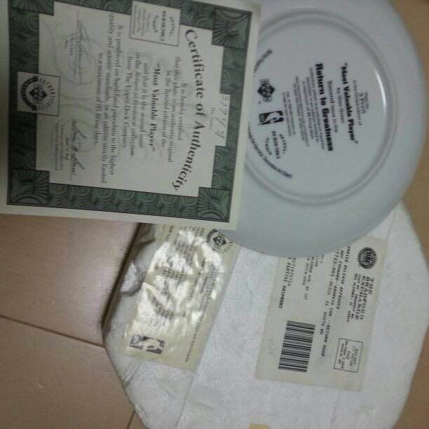 値下げ！アッパーデック社製 マイケル・ジョーダン絵皿