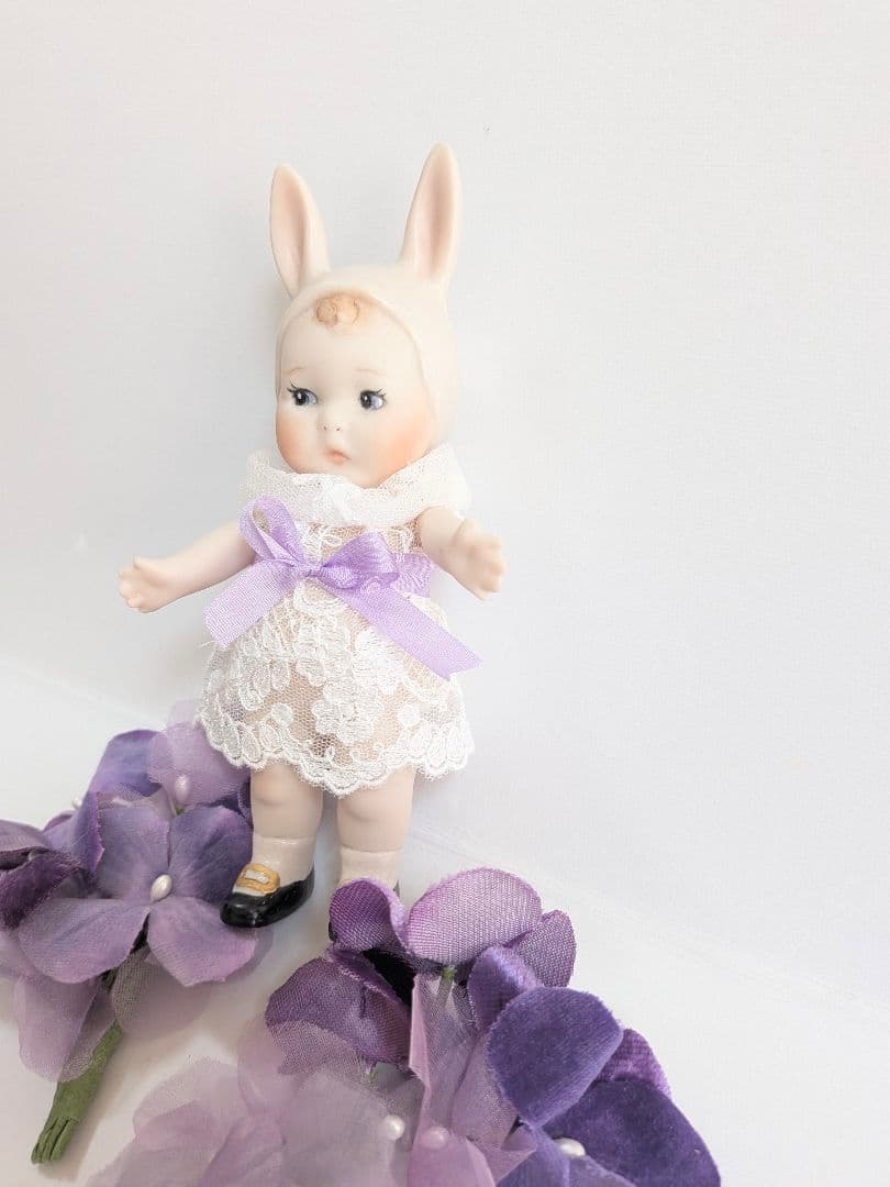 ★ちびくま工房　バニーラブ　すみれ色のワンピ