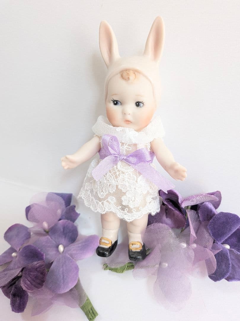 ★ちびくま工房　バニーラブ　すみれ色のワンピ