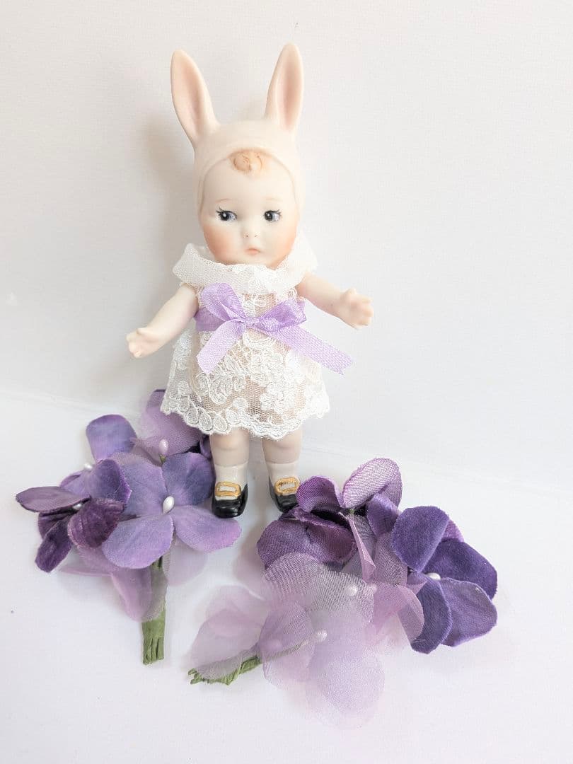 ★ちびくま工房　バニーラブ　すみれ色のワンピ