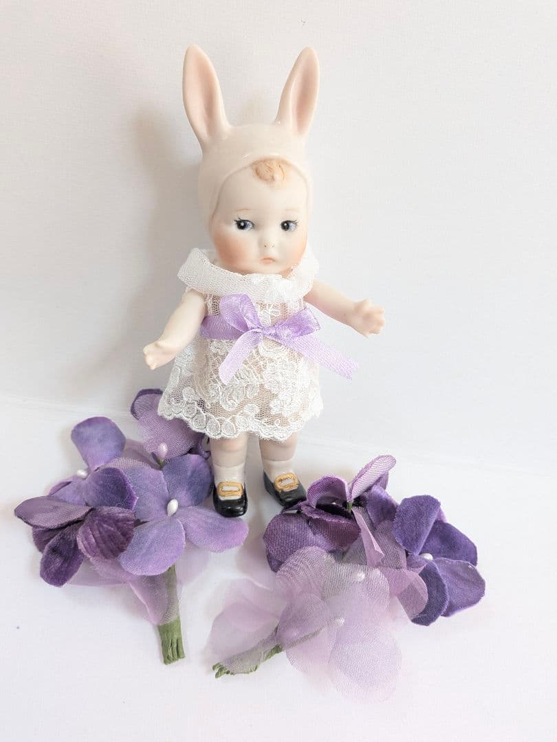 ★ちびくま工房　バニーラブ　すみれ色のワンピ