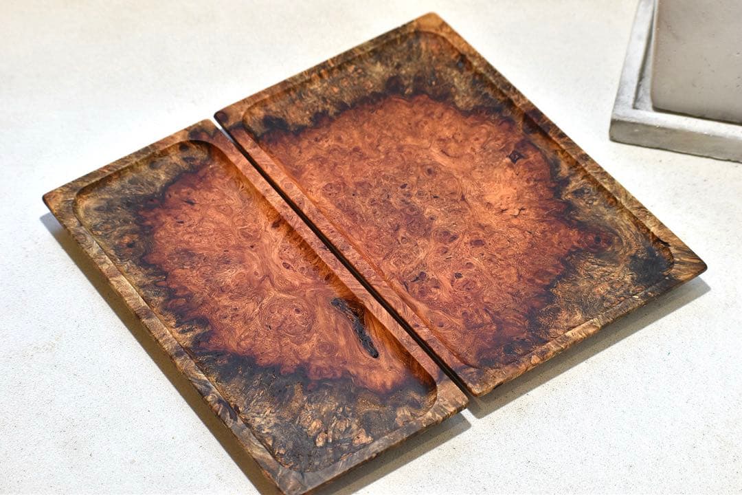 No.327花梨瘤トリコロールのトレー