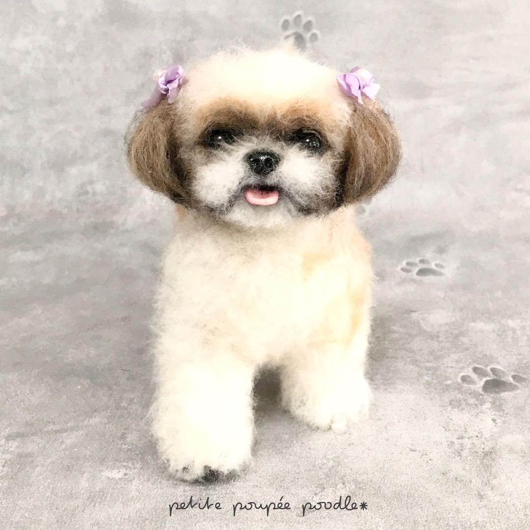 handmade 羊毛フェルト ☆ シーズー 犬 オーダー - メルカリ