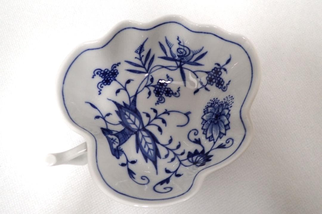 205/未使用品マイセン ブルーオニオン リーフディッシュ プレート 2点セット