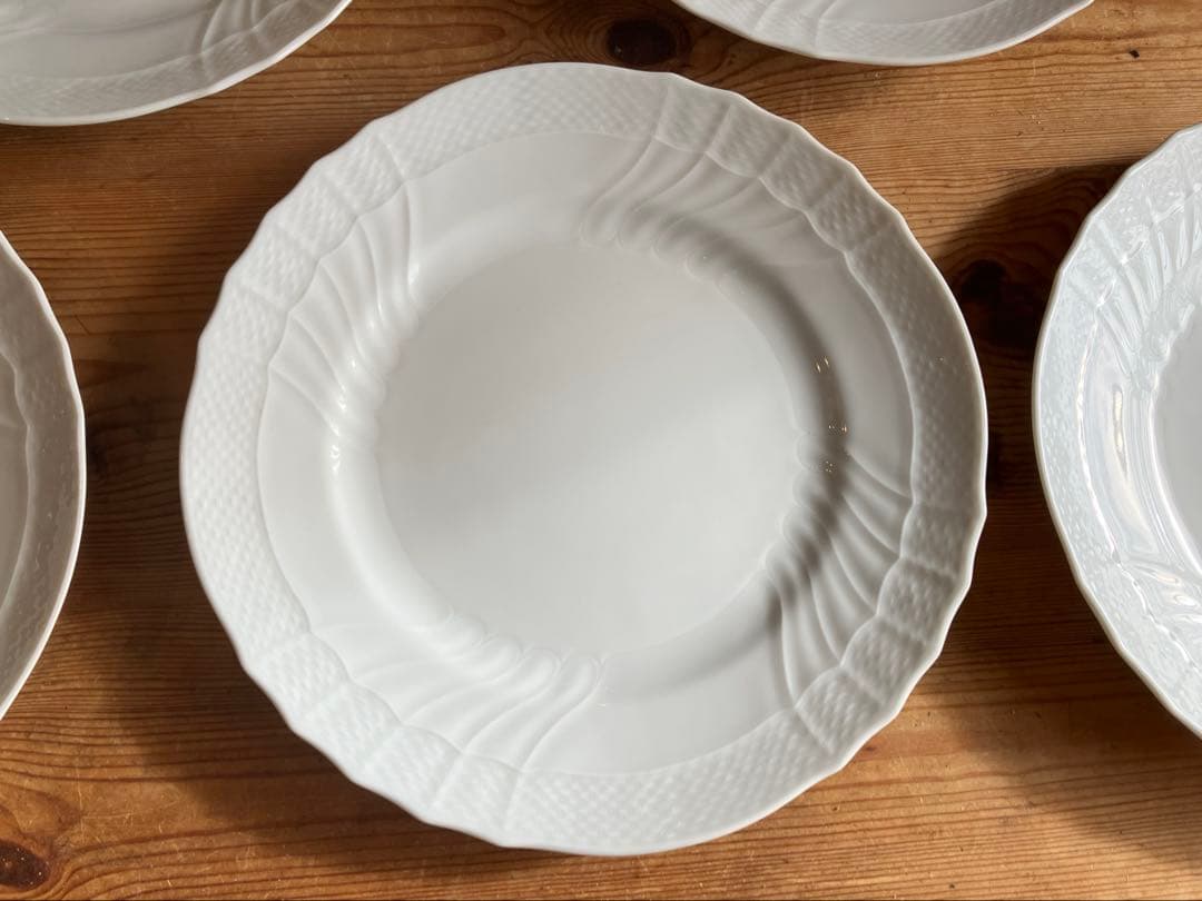 ジノリ　ベッキオホワイト　24.5ディナープレート×5