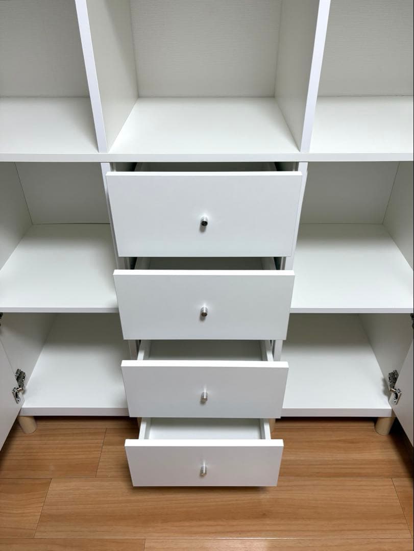 IKEA KALLAX シェルフユニット インサート6個付き ホワイト