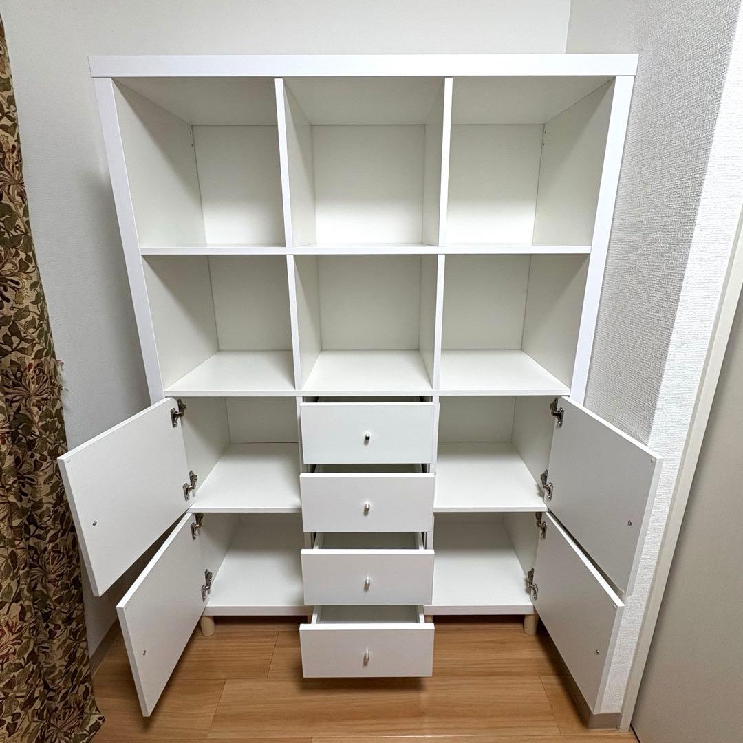 IKEA KALLAX シェルフユニット インサート6個付き ホワイト