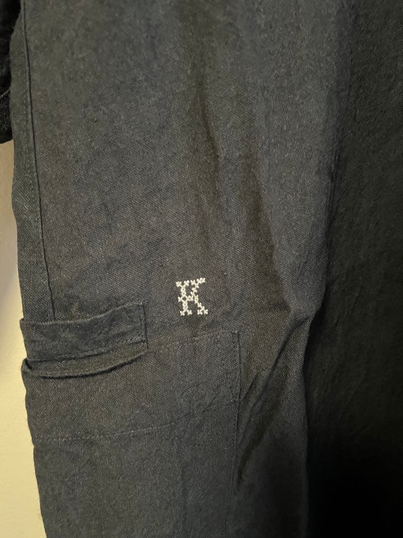 Kapok 割烹着2way ハウスワーキングコート1rd ブラック　未使用