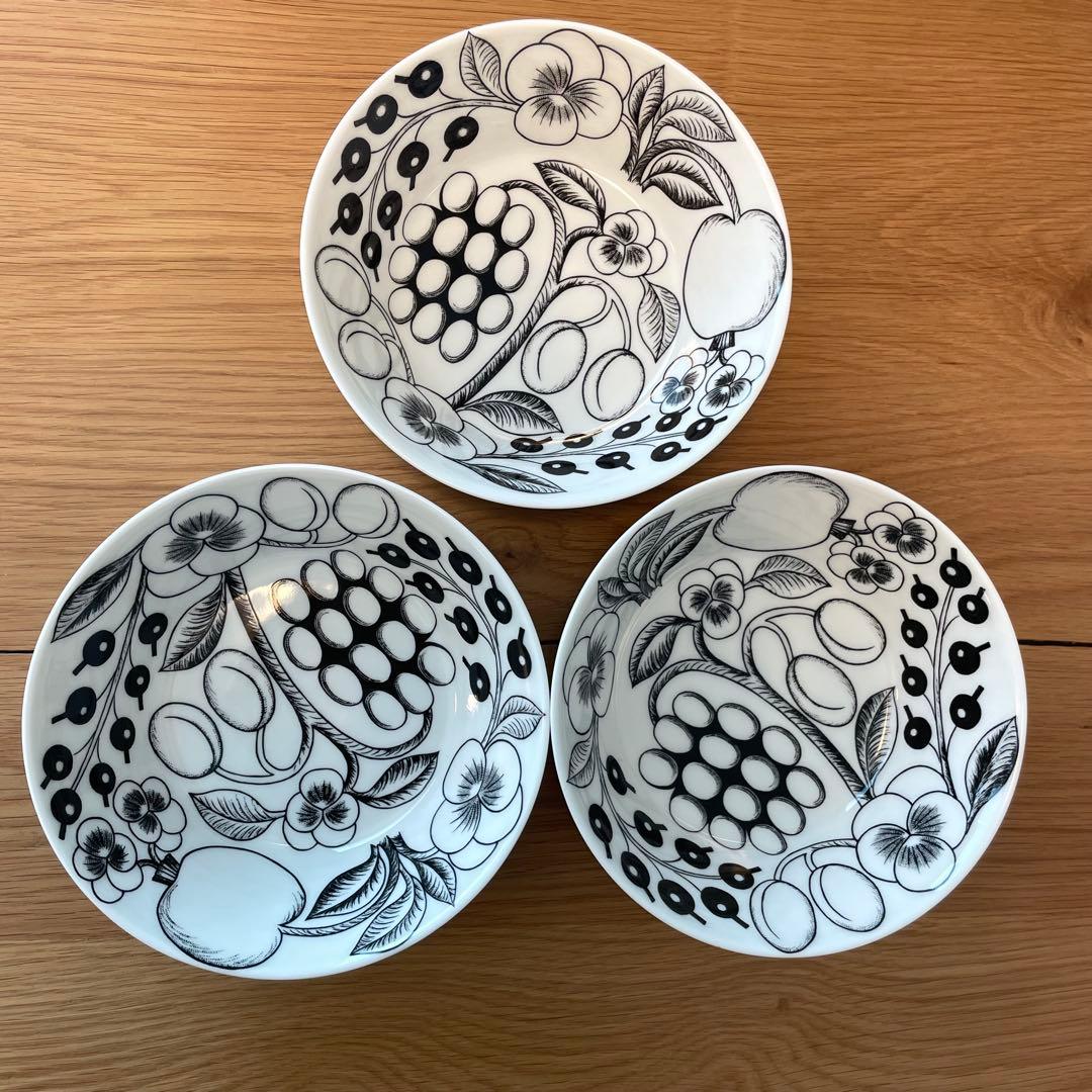 美品】レア旧ロゴ アラビア ブラックパラティッシ ボウル 17cm 3個