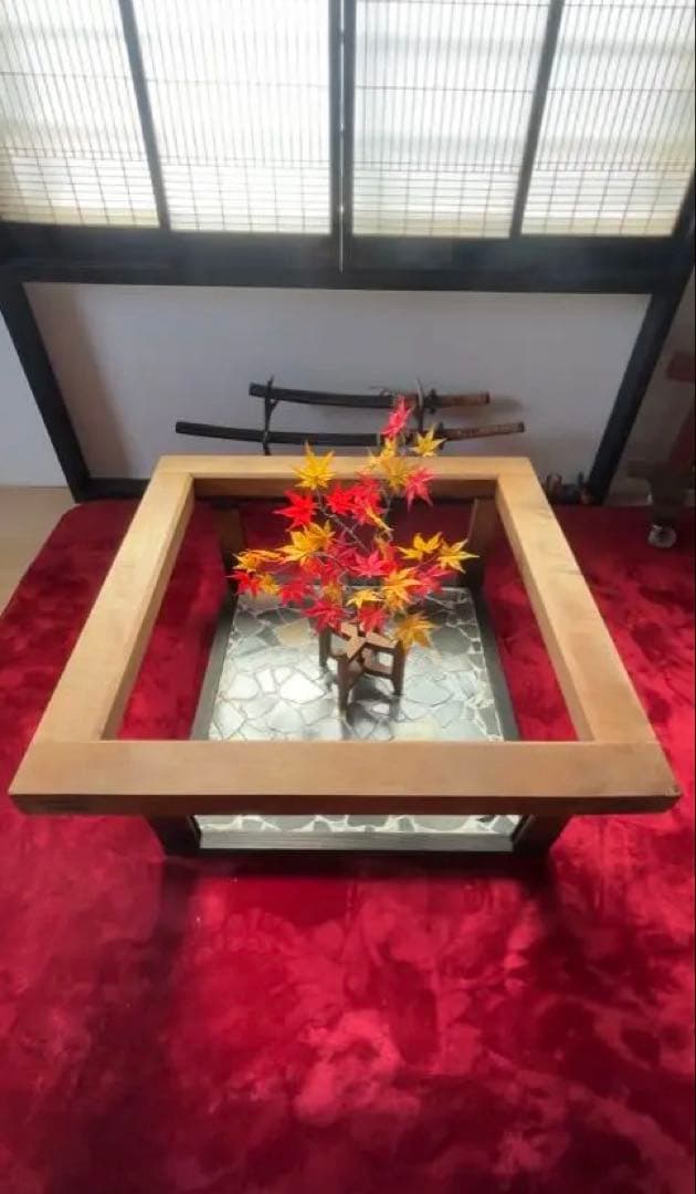 DIY 和風座卓　ローテーブル　囲炉裏　炉縁　リメイクテーブル