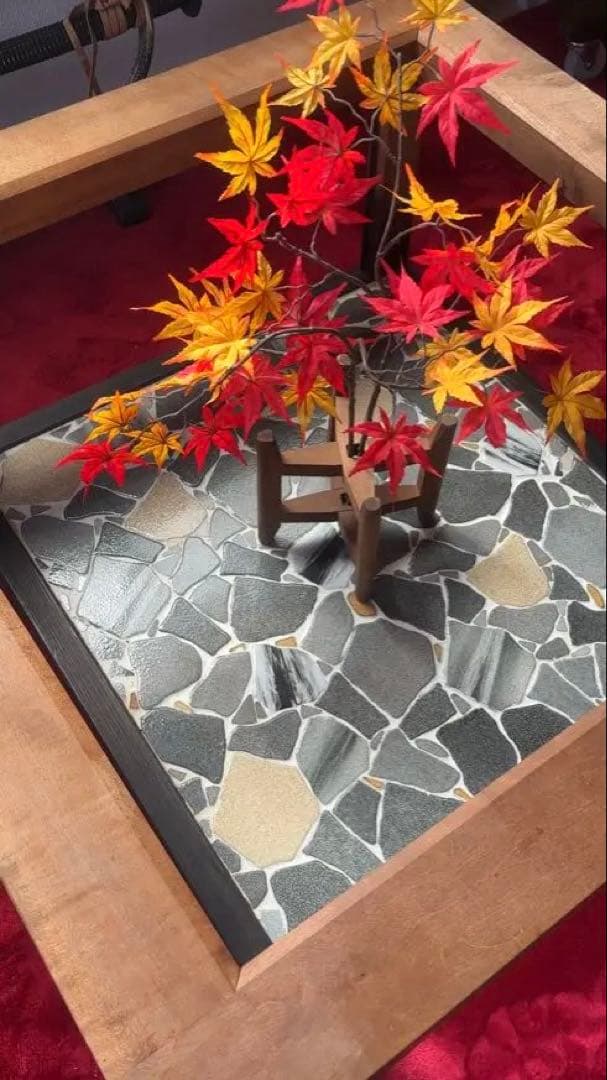 DIY 和風座卓　ローテーブル　囲炉裏　炉縁　リメイクテーブル