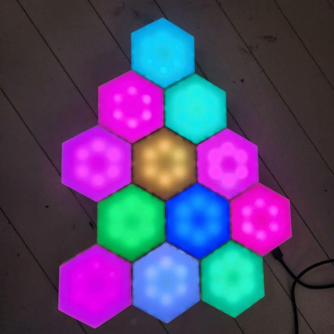 12個セット　間接照明　六角形 置型 クリスマス　ライト　ゲーミングルーム
