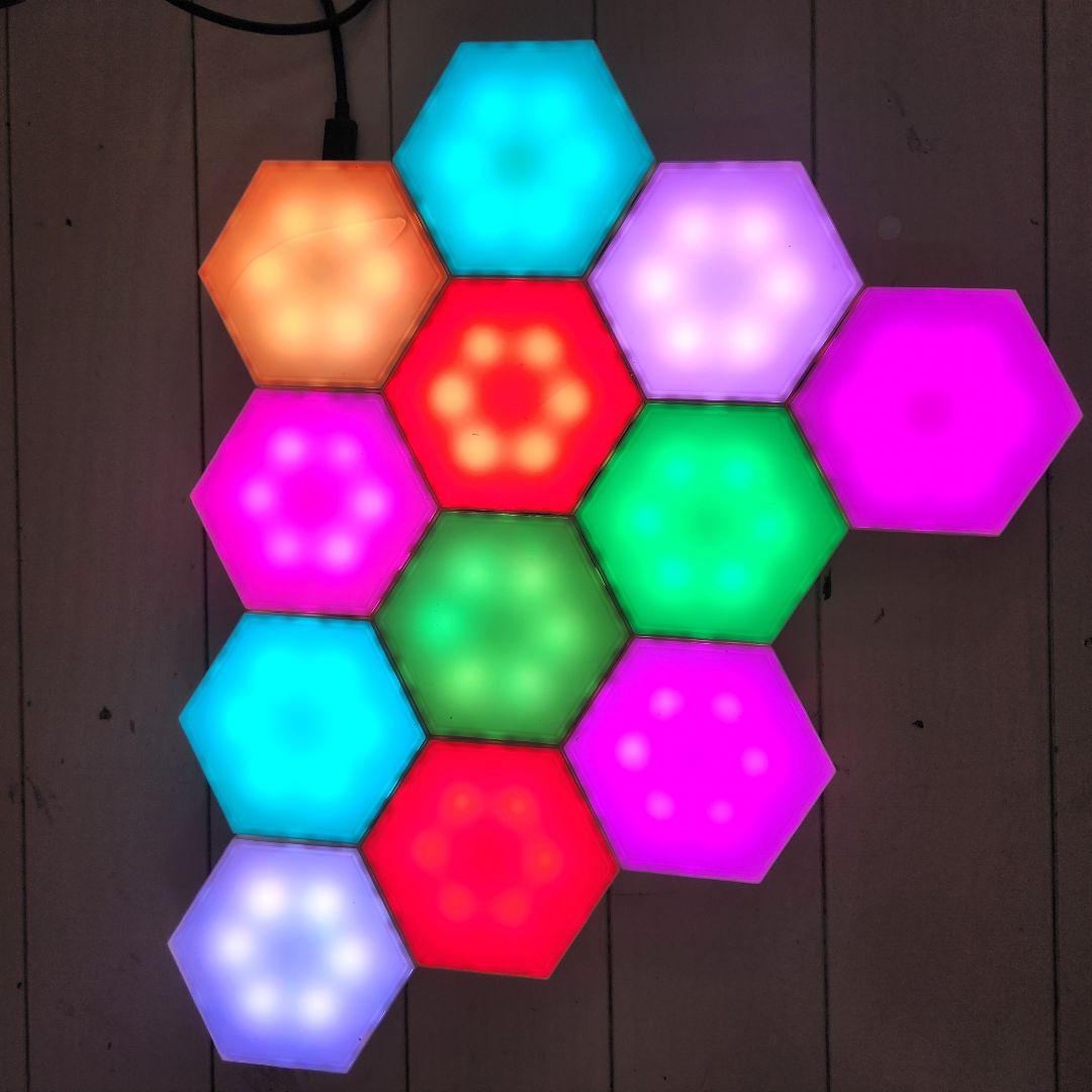 12個セット　間接照明　六角形 置型 クリスマス　ライト　ゲーミングルーム