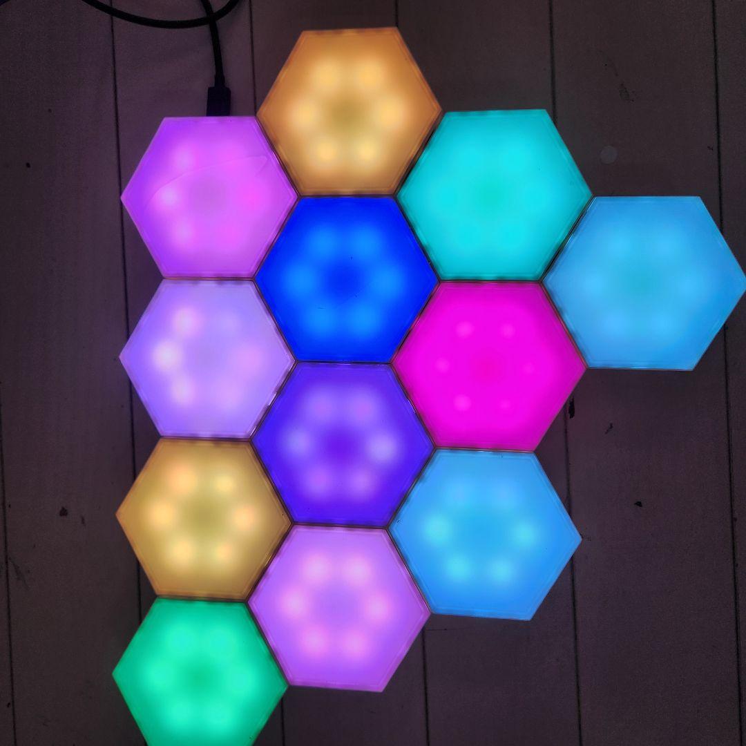 12個セット　間接照明　六角形 置型 クリスマス　ライト　ゲーミングルーム