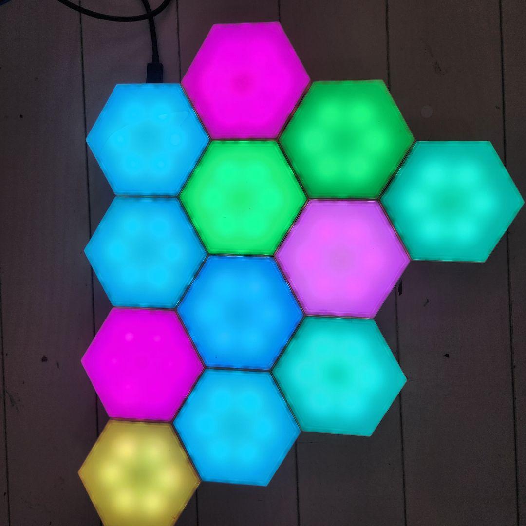 12個セット　間接照明　六角形 置型 クリスマス　ライト　ゲーミングルーム