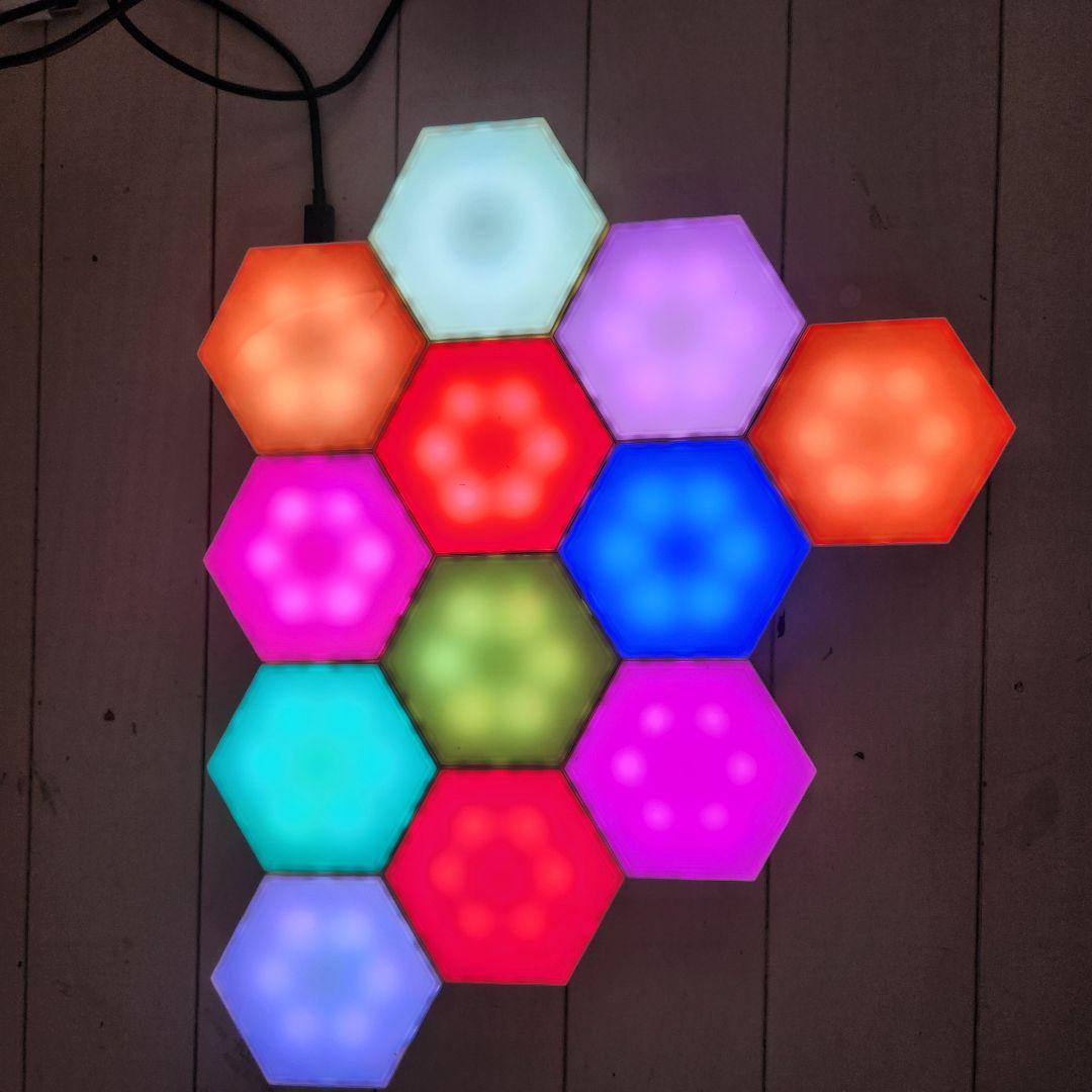 12個セット　間接照明　六角形 置型 クリスマス　ライト　ゲーミングルーム