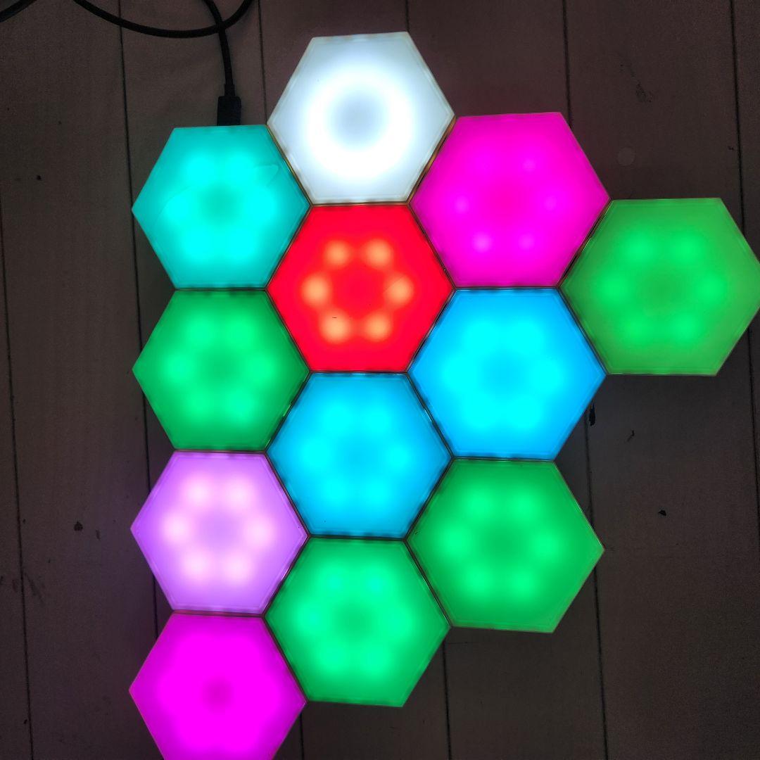 12個セット　間接照明　六角形 置型 クリスマス　ライト　ゲーミングルーム