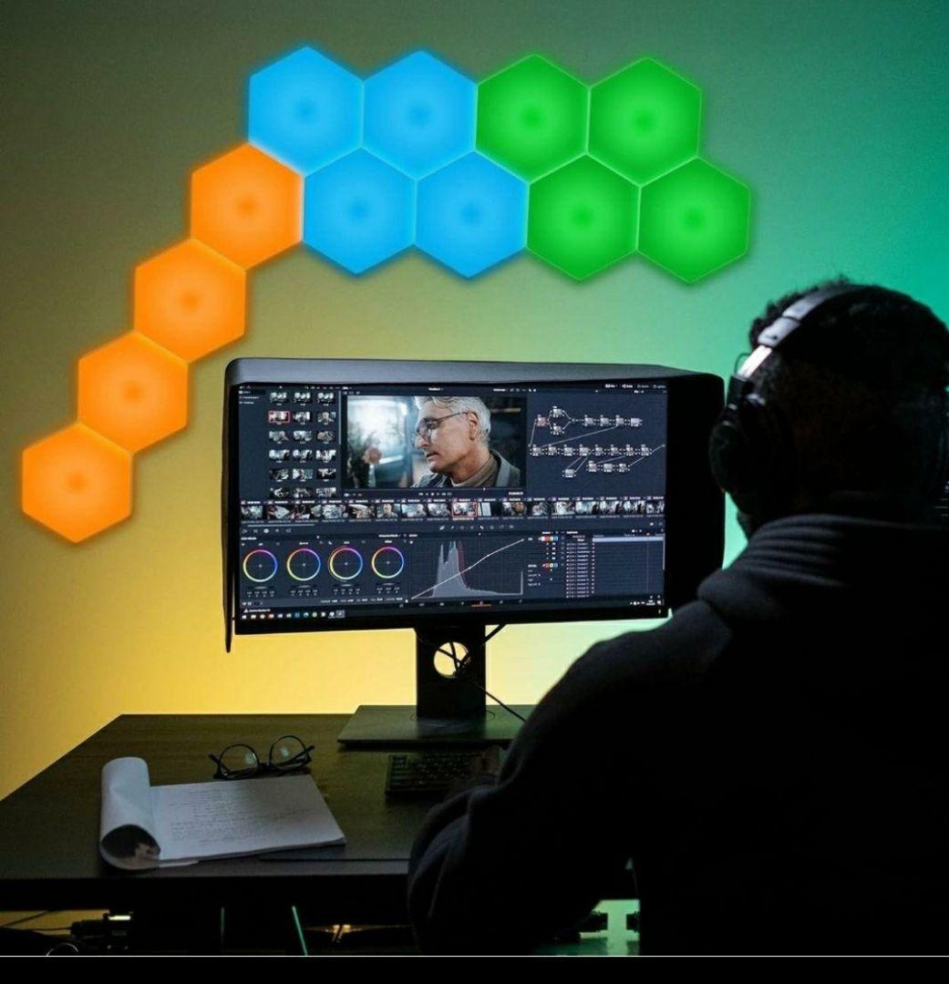 12個セット　間接照明　六角形 置型 クリスマス　ライト　ゲーミングルーム