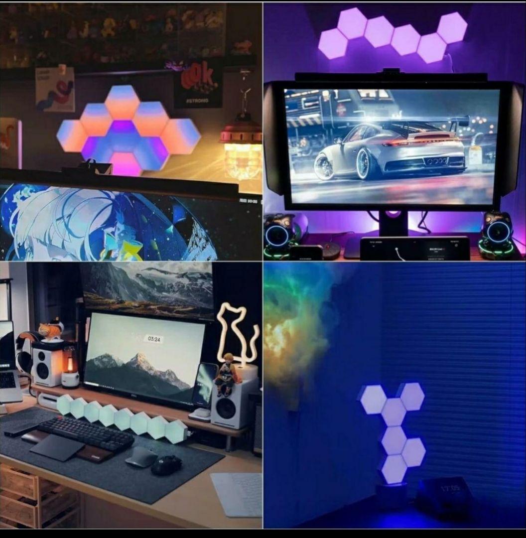 12個セット　間接照明　六角形 置型 クリスマス　ライト　ゲーミングルーム