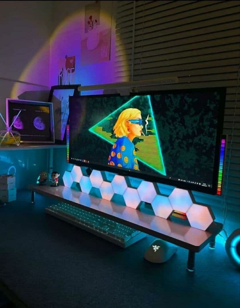 12個セット　間接照明　六角形 置型 クリスマス　ライト　ゲーミングルーム