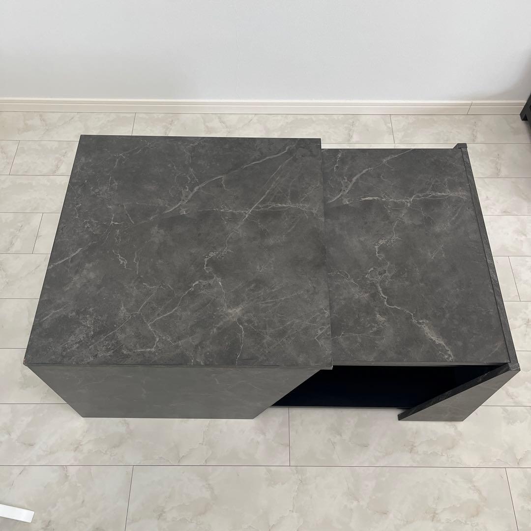 超メルカリ市最終日限定値下げ✨️LOWYA マーブル調センターテーブル