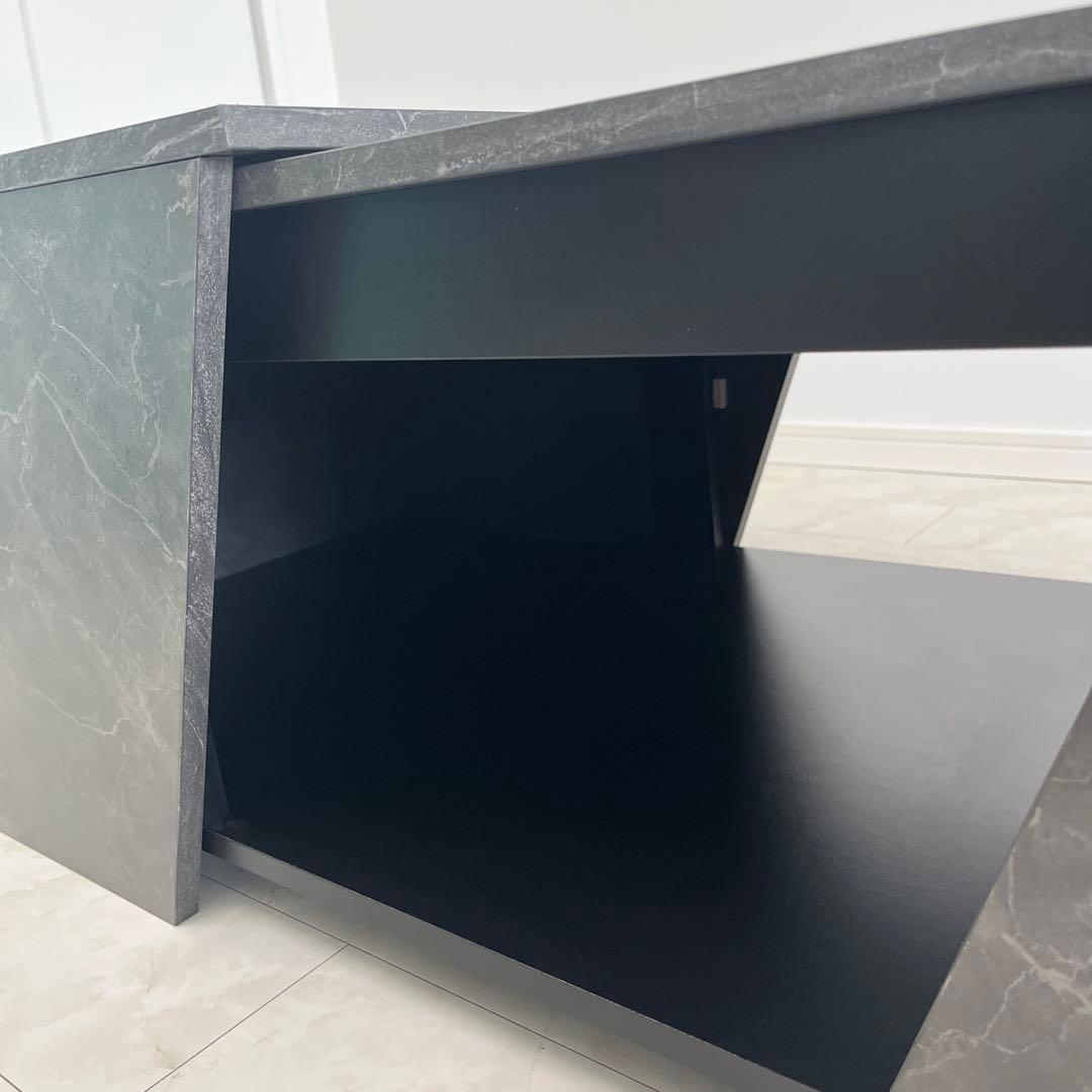 超メルカリ市最終日限定値下げ✨️LOWYA マーブル調センターテーブル