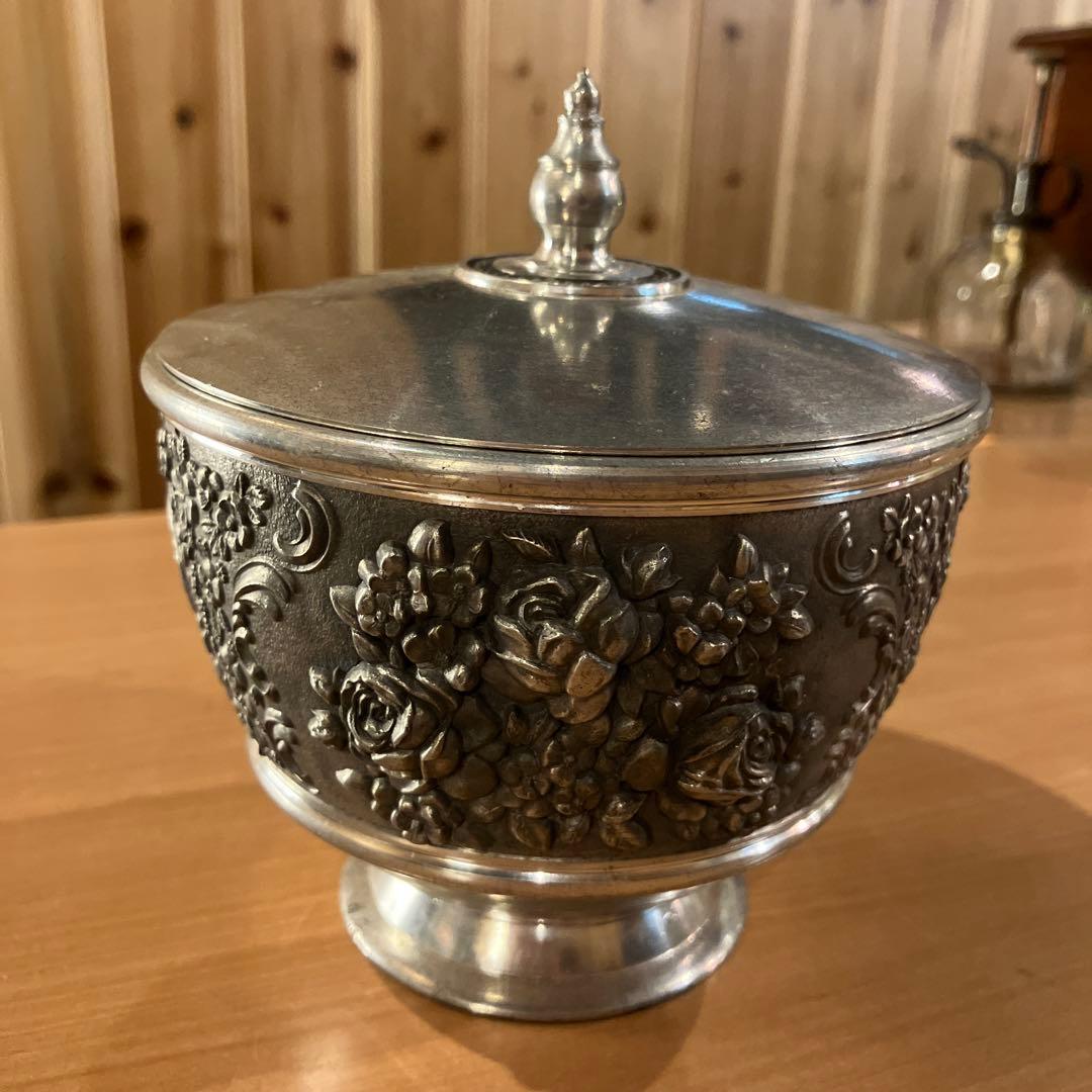 錫製 小物入れ　アンティーク