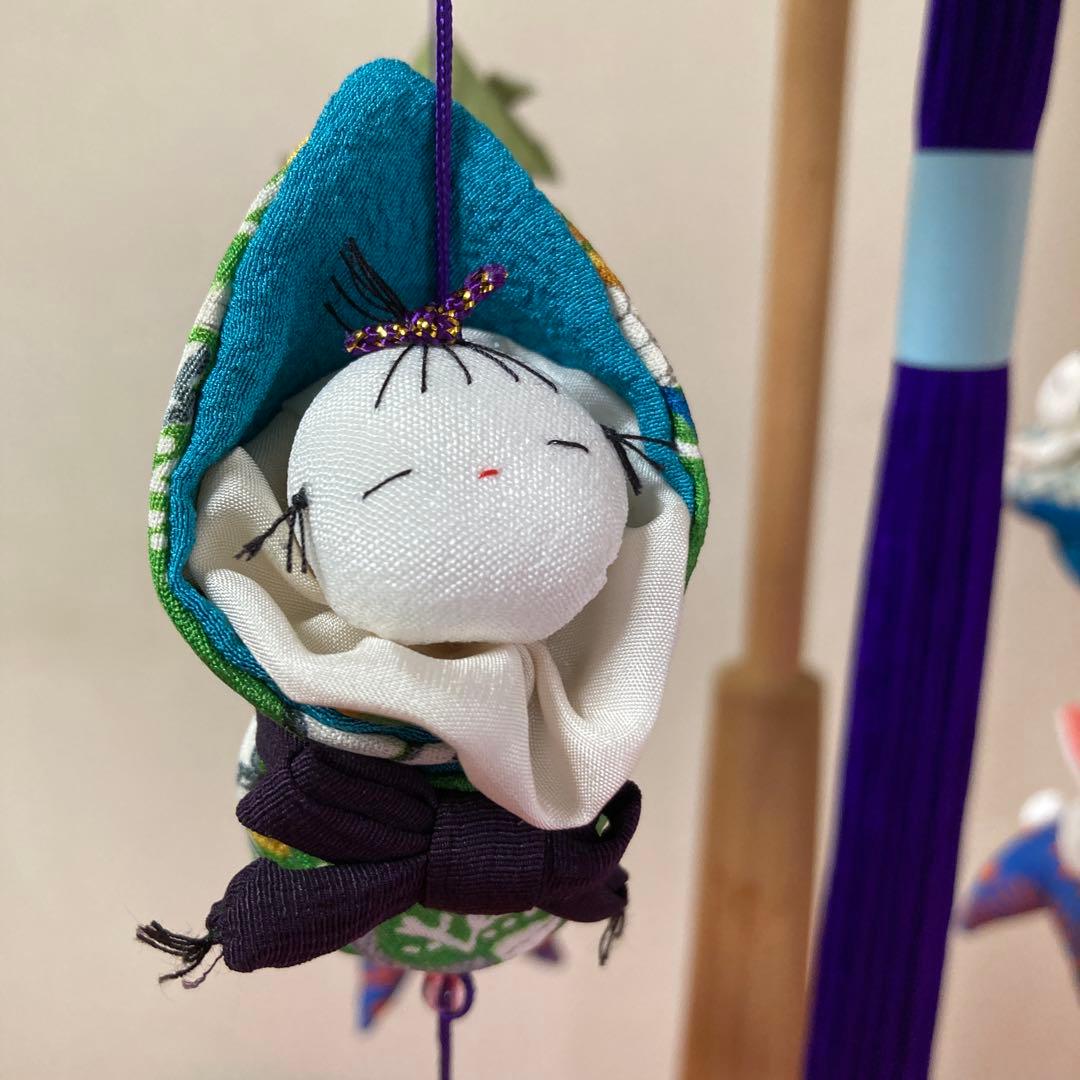 528 ごろちゃん　男の子とうさぎの吊るし飾り　吊るし雛