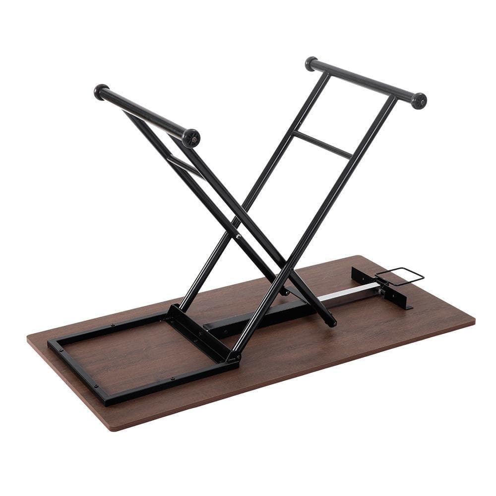 テーブル ガス圧昇降式テーブル ローテーブル キャスター付き 折りたたみ