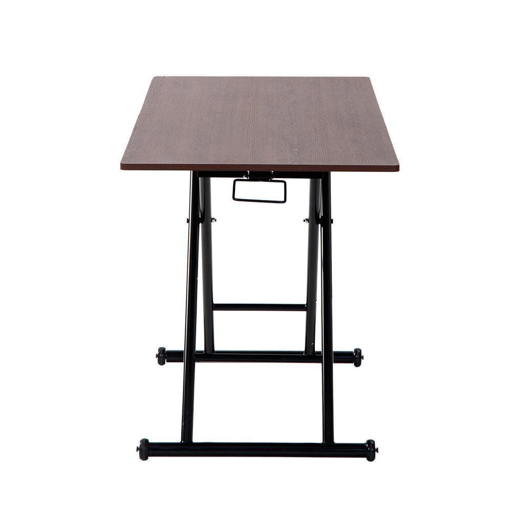 テーブル ガス圧昇降式テーブル ローテーブル キャスター付き 折りたたみ