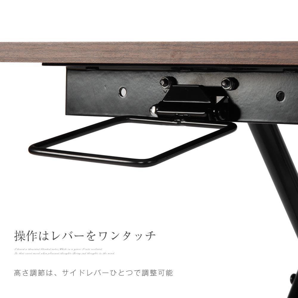 テーブル ガス圧昇降式テーブル ローテーブル キャスター付き 折りたたみ