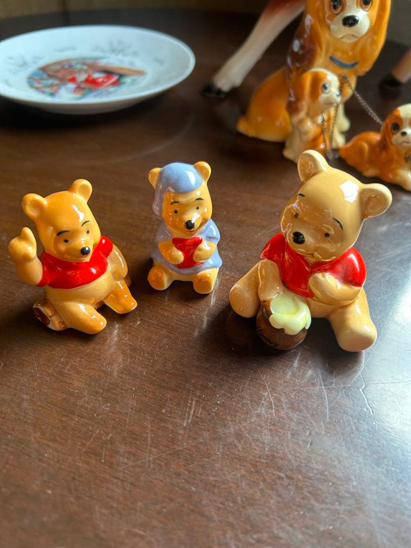 ディズニー　アンティーク　置物　バンビセット