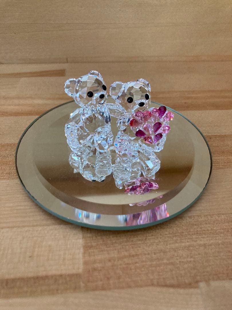 てんてん　クリスタルベア ピンク ハート　スワロフスキー