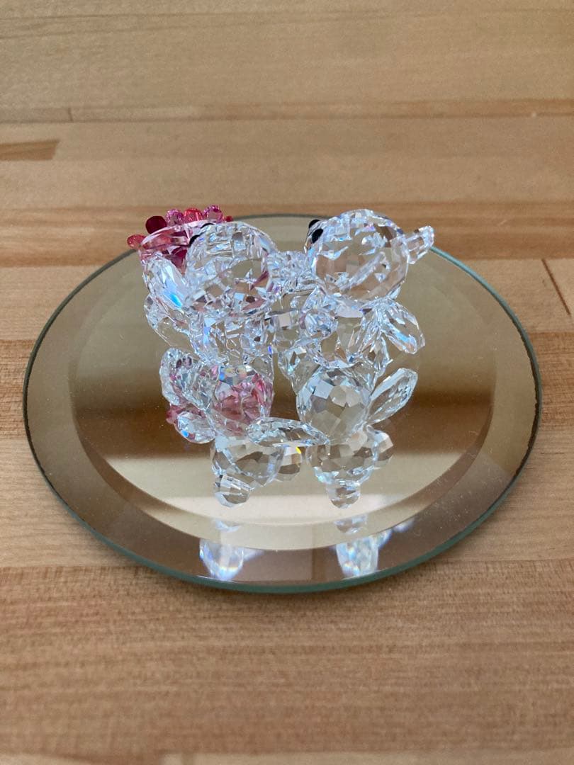 てんてん　クリスタルベア ピンク ハート　スワロフスキー