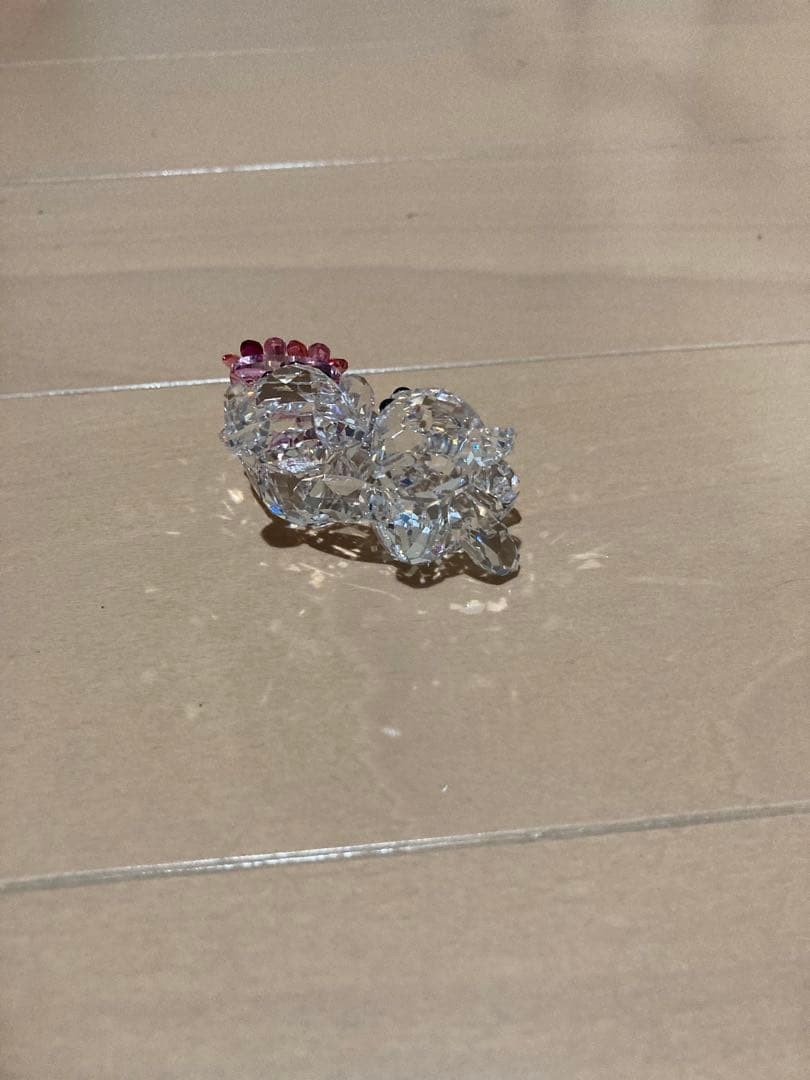 てんてん　クリスタルベア ピンク ハート　スワロフスキー