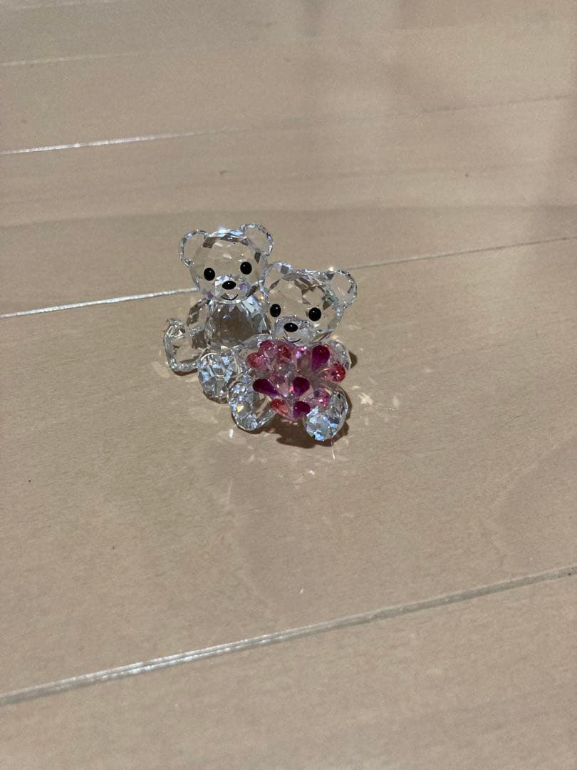 てんてん　クリスタルベア ピンク ハート　スワロフスキー