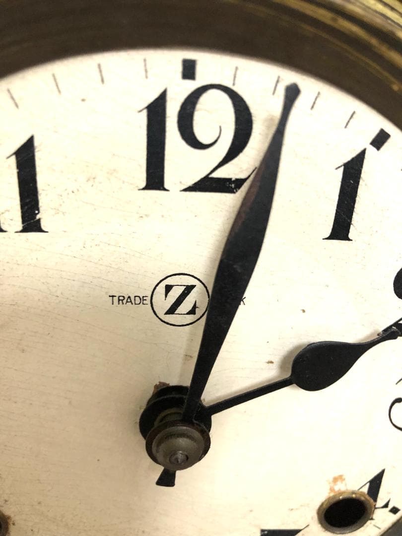 【完動品・昭和レトロ】横浜エムズイ商会 TRADE(Z)MARK 柱時計 掛時計