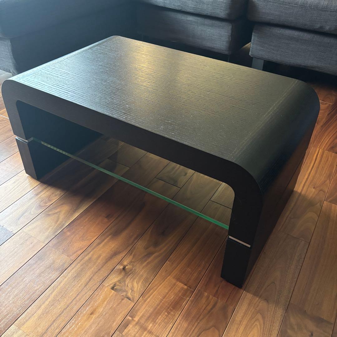 【美品】大川家具　センターテーブル　ブラック　モダン