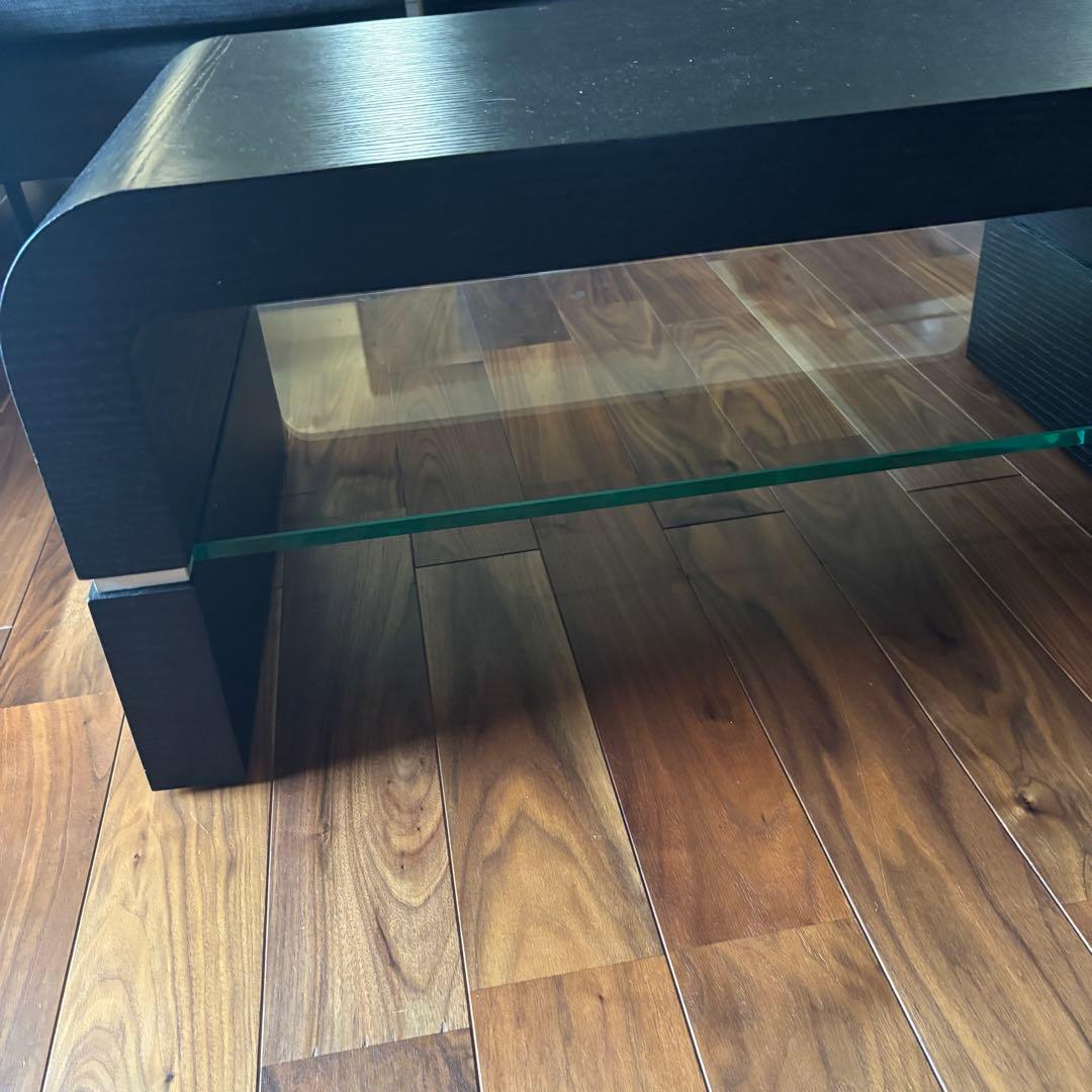 【美品】大川家具　センターテーブル　ブラック　モダン