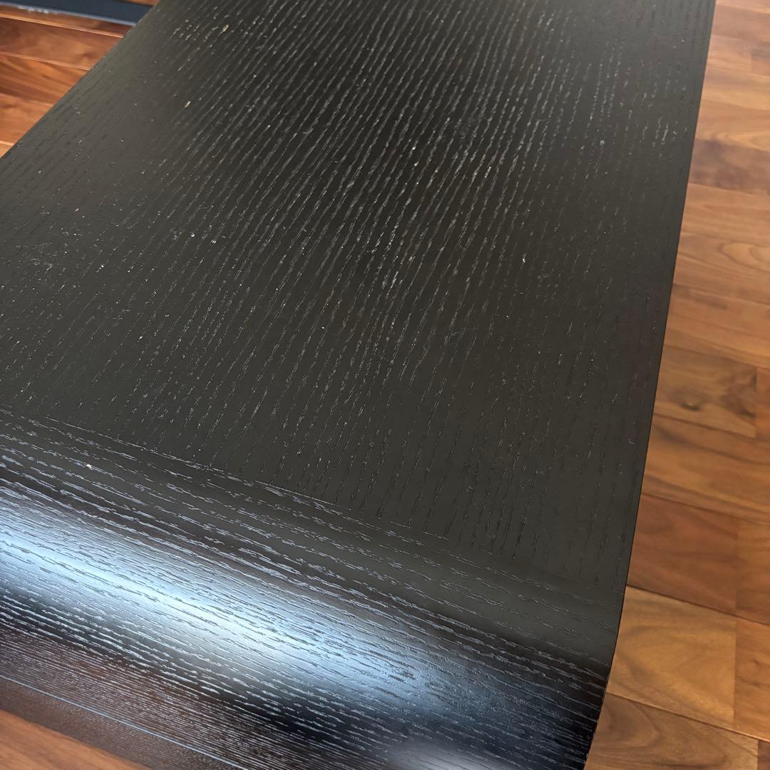 【美品】大川家具　センターテーブル　ブラック　モダン