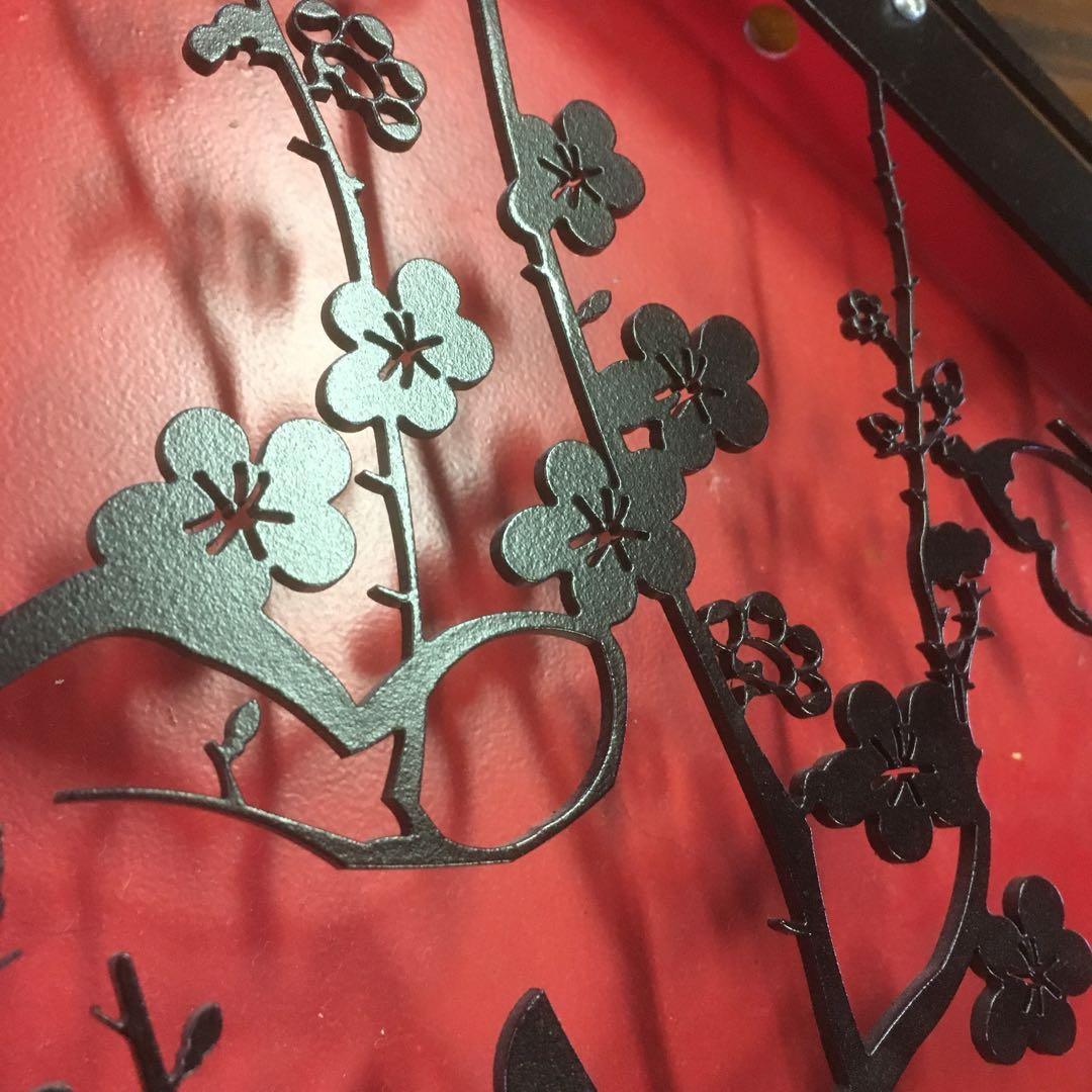 アイアン 正月飾り 一品物 迎春 蝶 梅