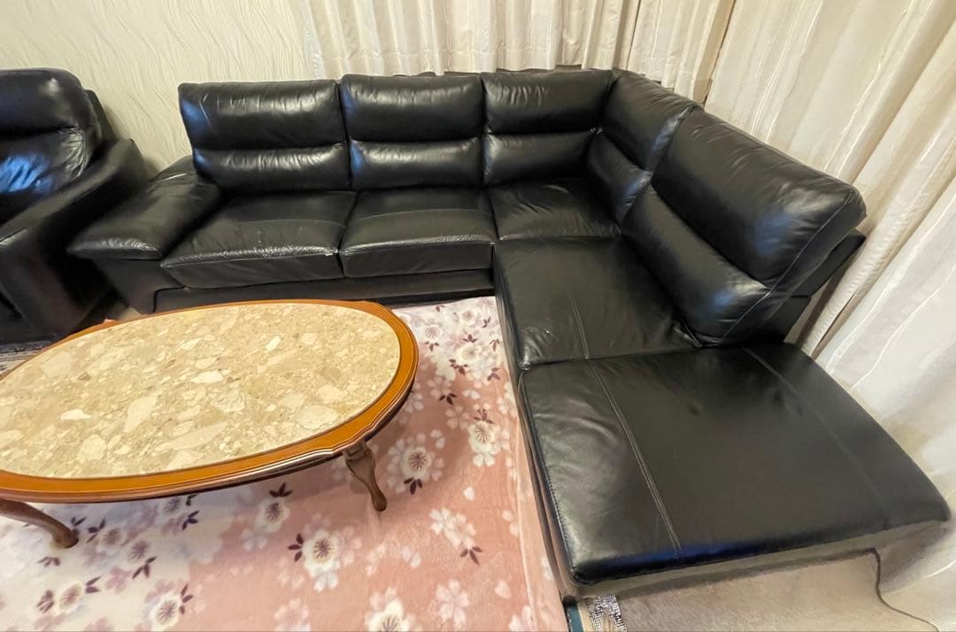 黒レザーコーナーソファー , 最終値下げ