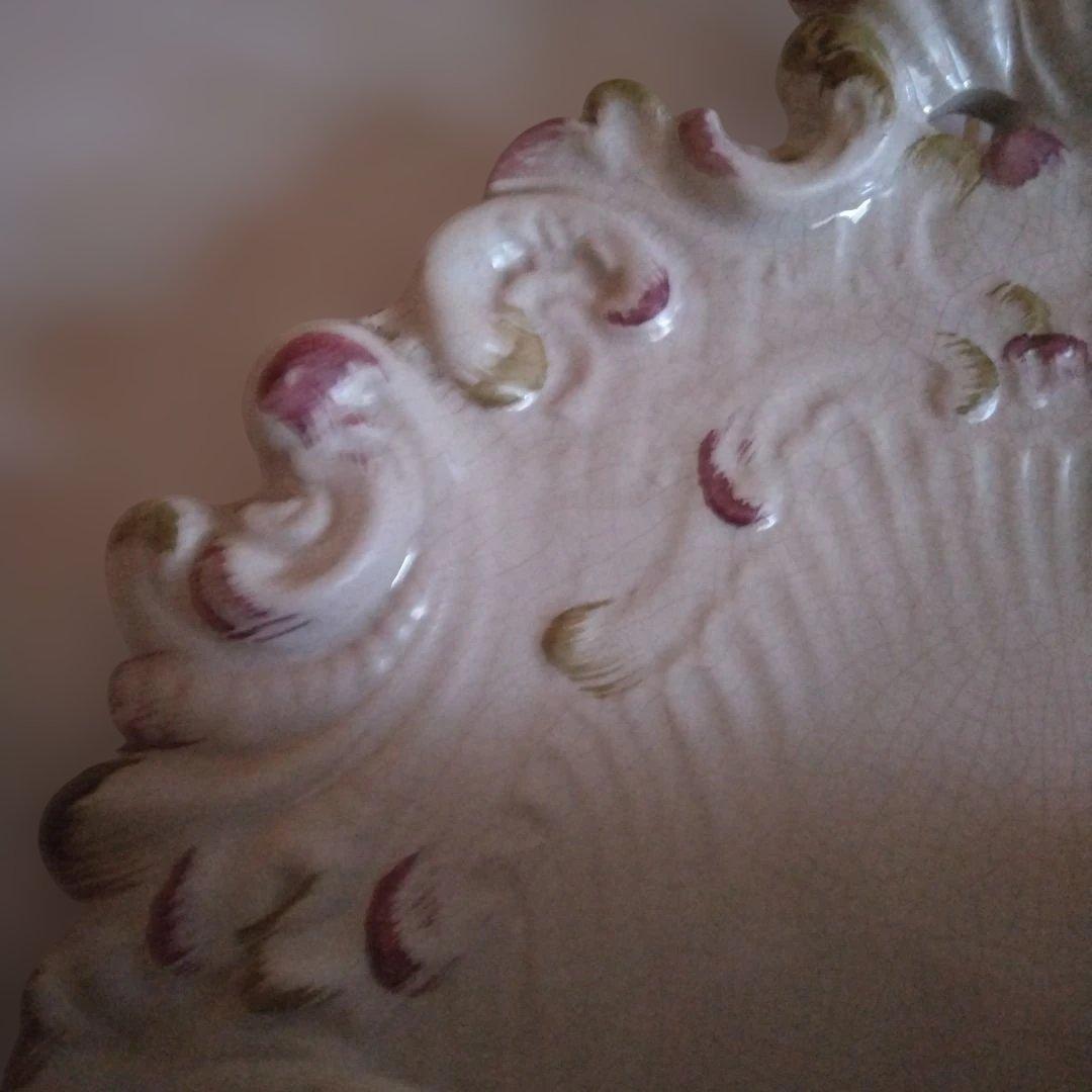 花柄陶器花器 ヴィンテージ風 陶器掛け28/23