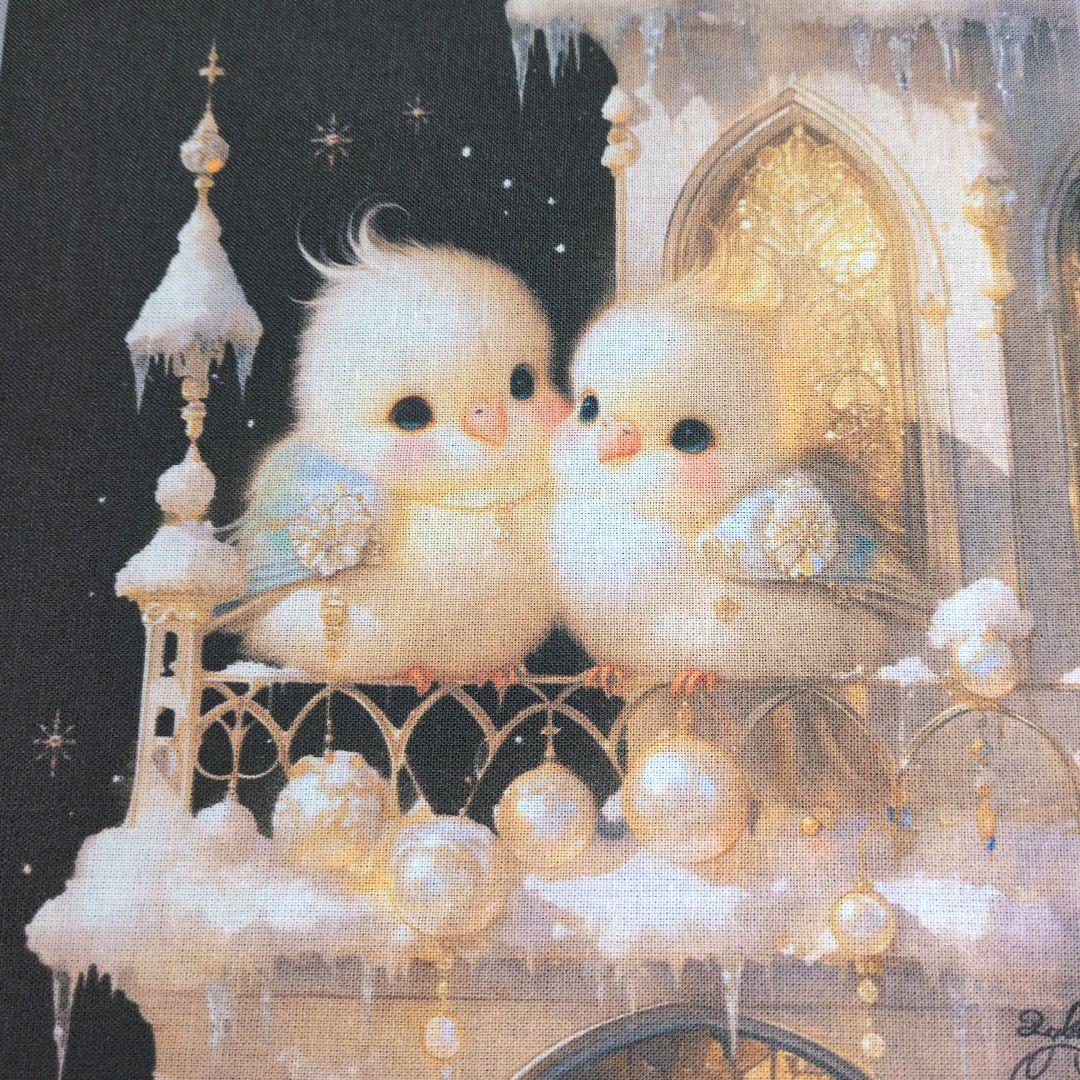 未使用 可愛いインコちゃん＆シマエナガちゃんパネル生地9枚です