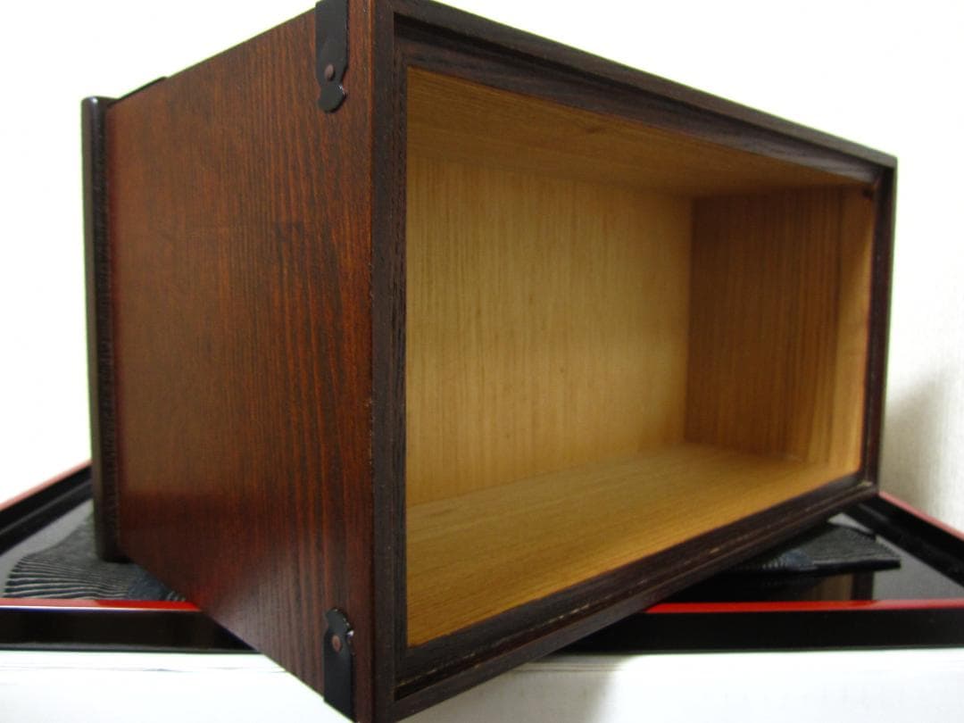 未使用◆上野村 銘木工芸◆天然木 漆塗◆小物入れ引出し ティッシュケース◆大