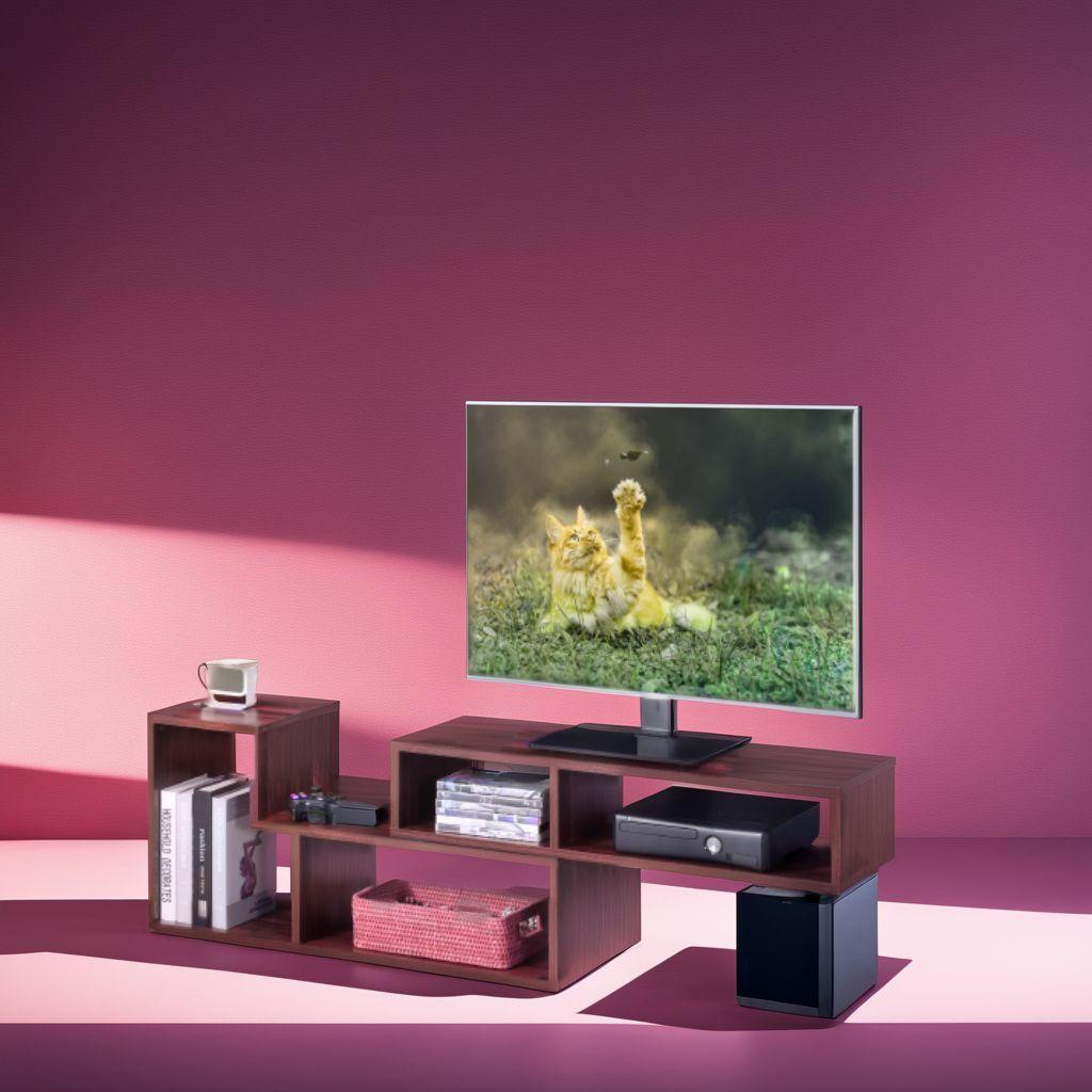 収納付 自在伸縮テレビボード 50インチ対応 103150cm 角度調整