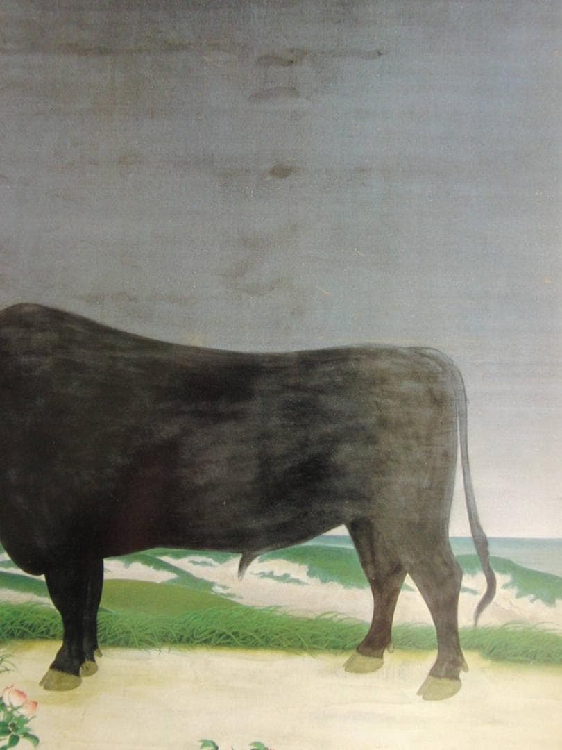 久本春雄、【曇る北国の浜辺】、希少な大判額装用画集より、美品、日本