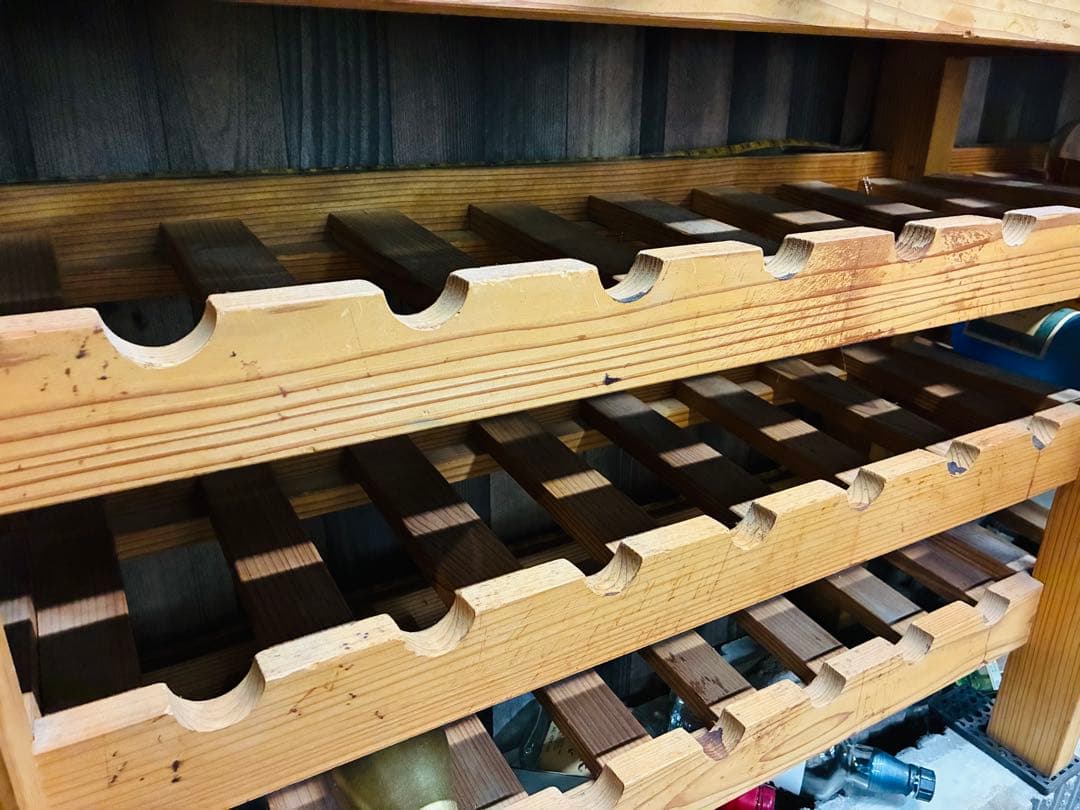 ★ 【特注・レア品】大型木製ワインラック 140本収納 バー・飲食店などに★